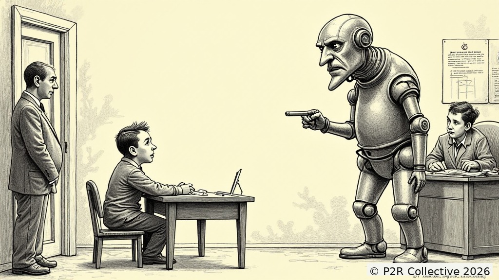 Editorial illustration for: AI Tutors Won't Teach Your Kid to Think — They'll Teach Them to Quit