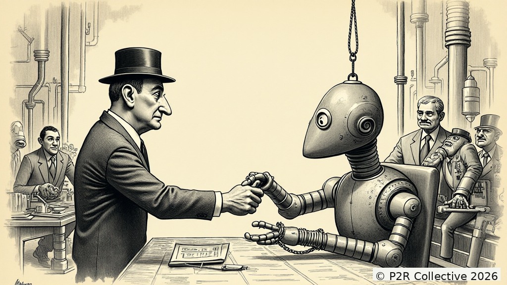 Editorial illustration for: Augmentation Is the Most Insidious Lie in Tech