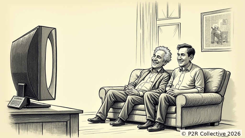 Editorial illustration for: The Algorithm Suggested I See My Father More. It's Been Right So Far