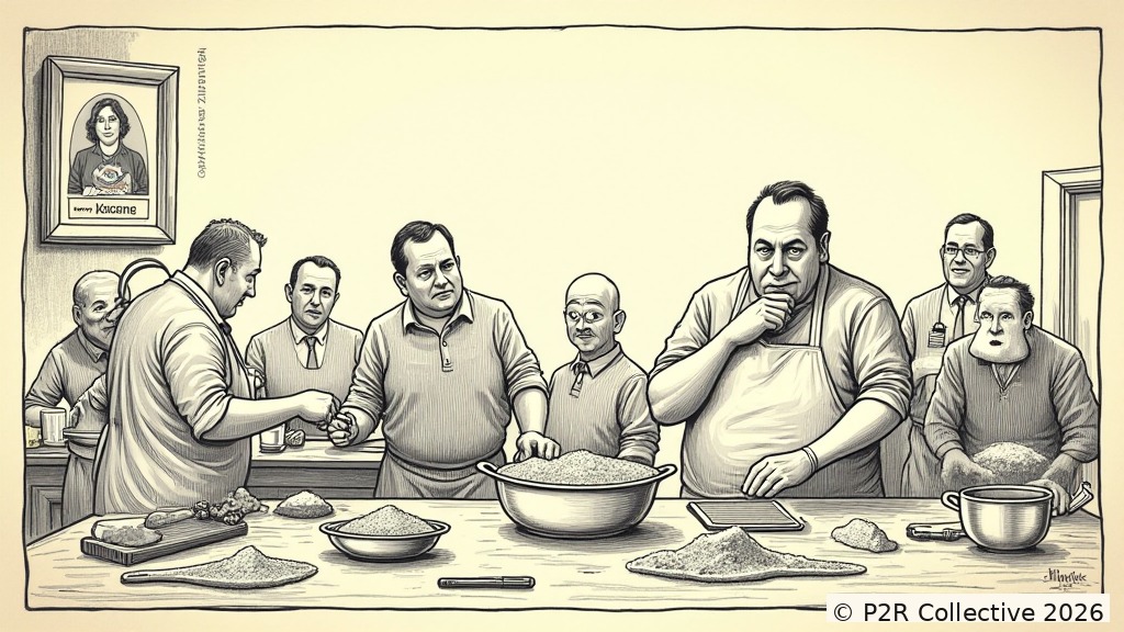 Editorial illustration for: The Bot Composed My Mother's Recipe. The Kitchen Smelled Like Her
