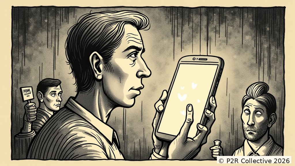Editorial illustration for: The Bot Learned to Say 'I Love You.' It Means Nothing. That's the Point