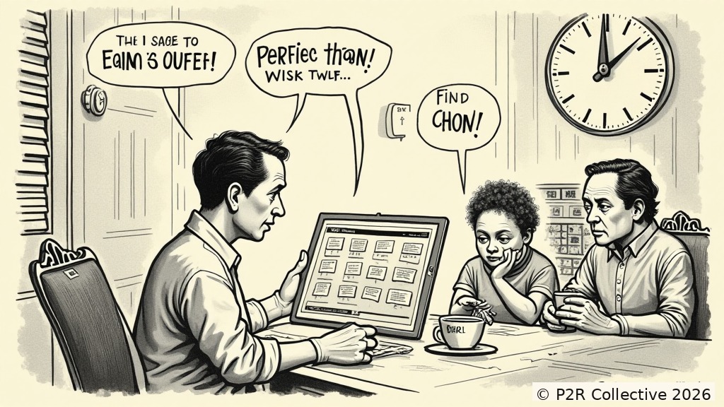 Editorial illustration for: The Bot Optimized My Morning. I Have Nothing Left for the Day