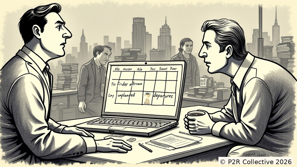 Editorial illustration for: The Bot Scheduled My Entire Week. It Left Room for Me to Quit