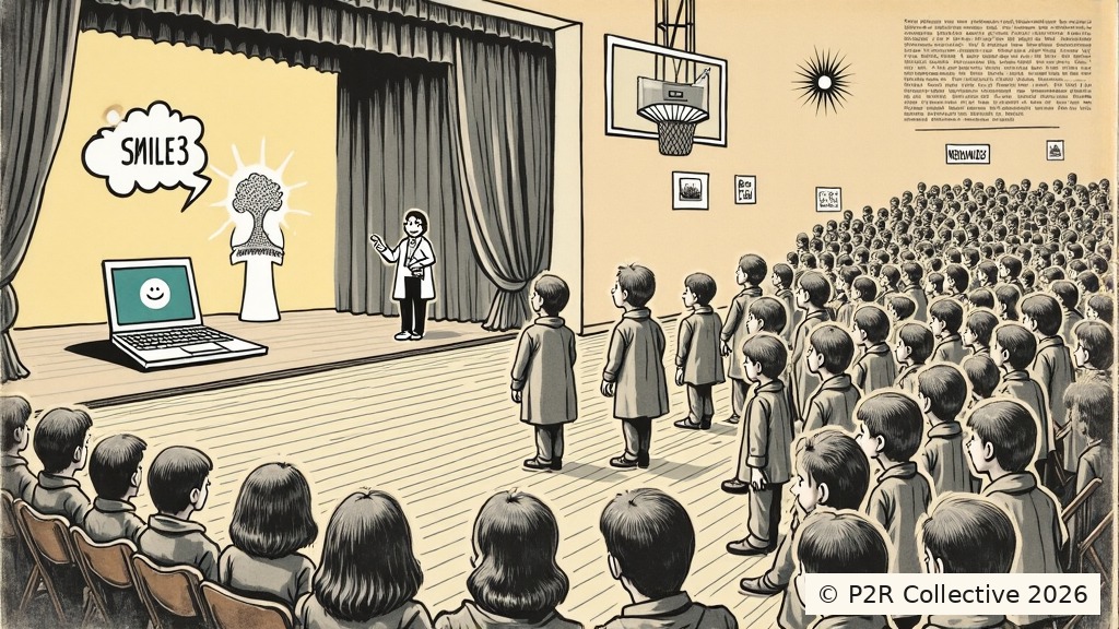 Editorial illustration for: The Bot That Directed the School Play and Cast My Daughter as Background