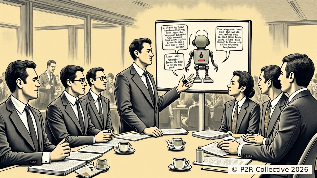 Editorial illustration for: The Bot That Wrote My Standup Update Was Honest. I Wasn't.