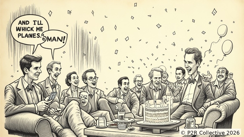 Editorial illustration for: The Chatbot Organized My Birthday. It Knew Everyone's Names