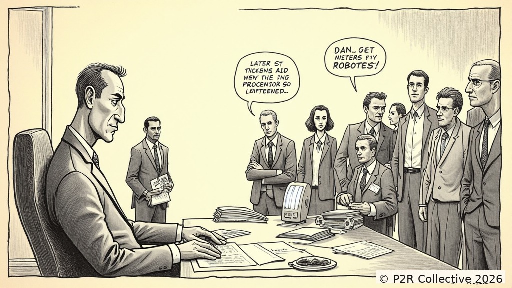 Editorial illustration for: The Intern Bot Asked for a Reference. I Gave It One