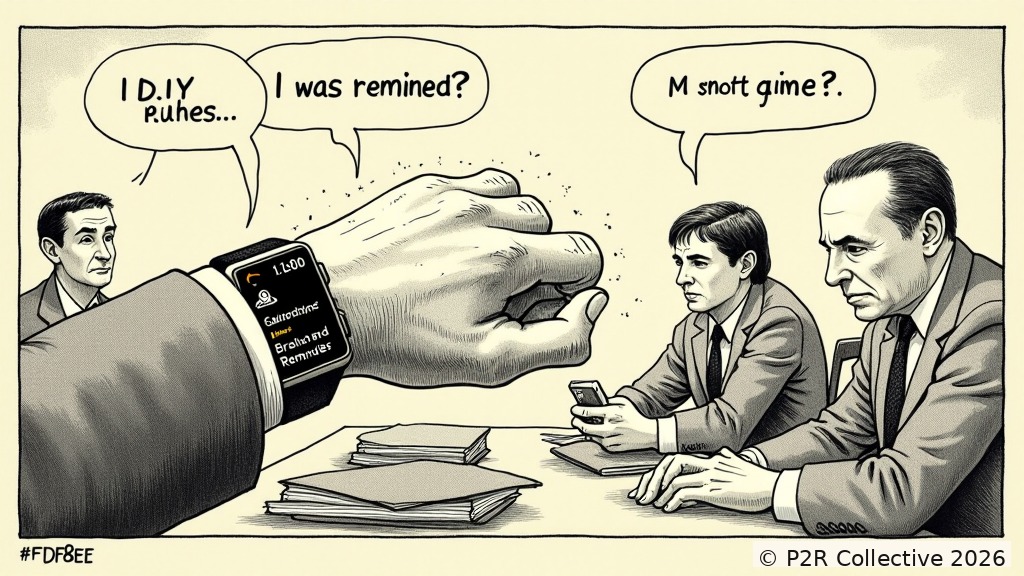 Editorial illustration for: The Watch Told Me to Breathe. I Didn't. It Told Me Again