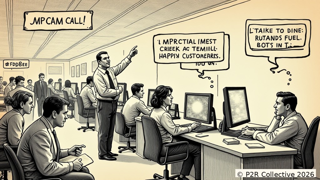 Editorial illustration for: We Gave the Chatbot the Customer-Facing Role. The Customers Prefer It